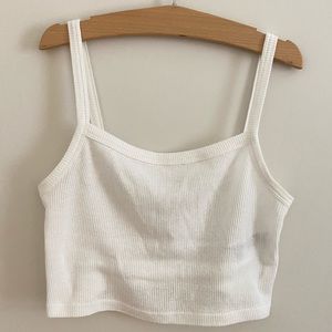 Cropped White Tank